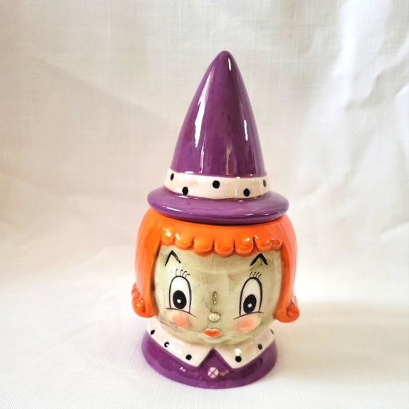 Johanna Parker Witch Candy Dish *New Vintage Inspired Halloween Canister - Picture 10 of 14